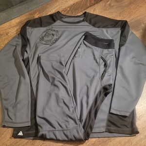 Men's Gray and Black Athletic Set